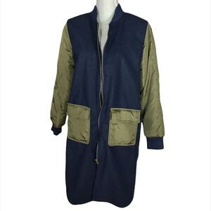 Hayden Long Navy and Green Jacket Size S